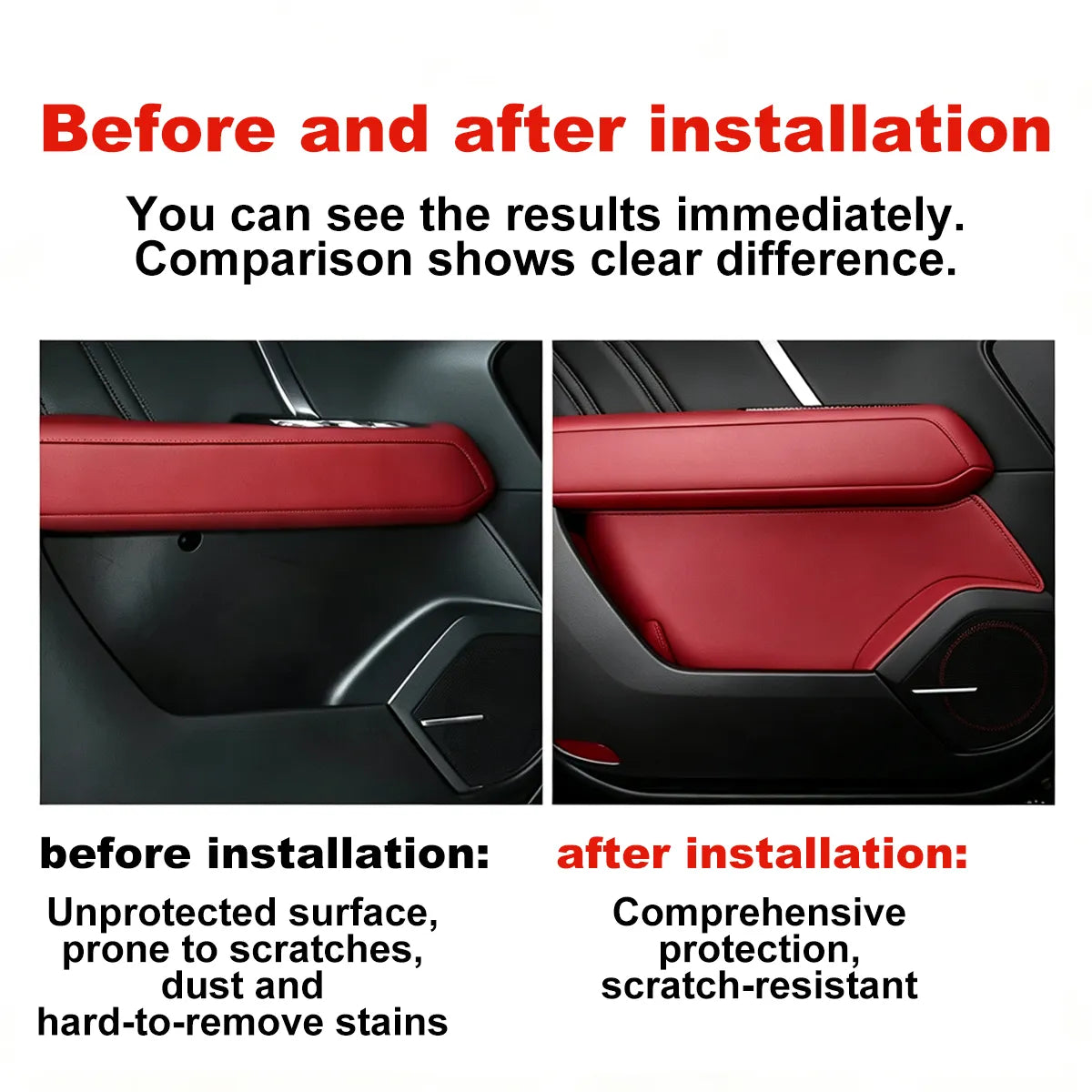 Leather liners for lower door pockets Tank 400 Hi4-T