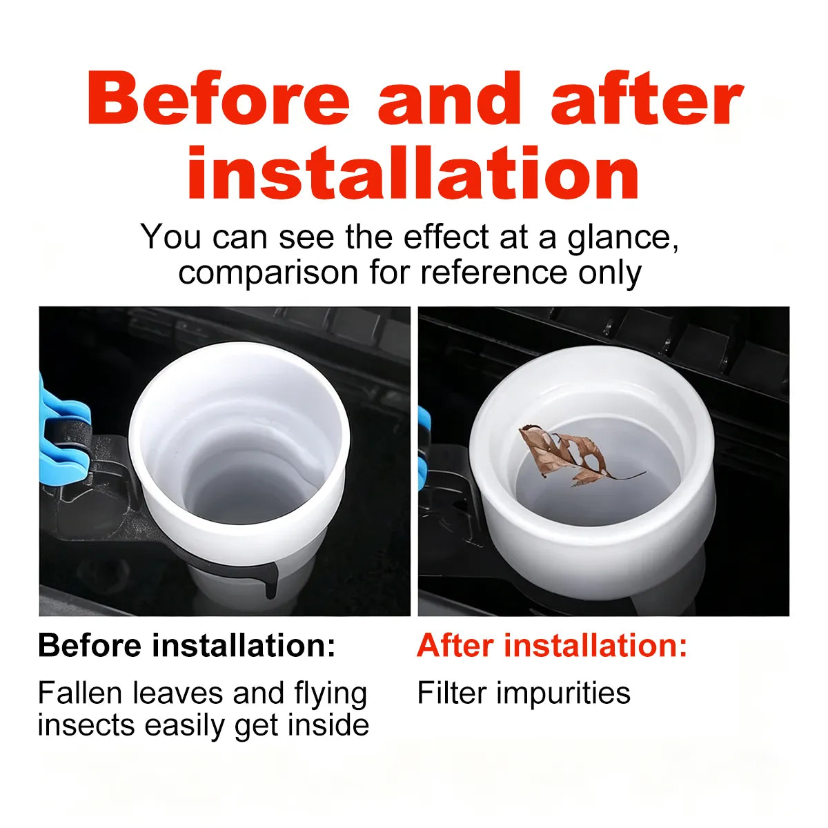 Funnel-mesh filter for filler neck tank of windshield washer Tank 400