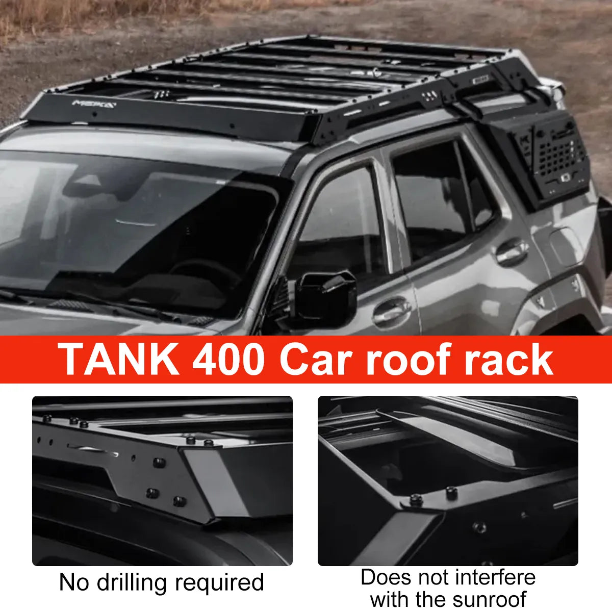 Tank 400 roof rack for the meika