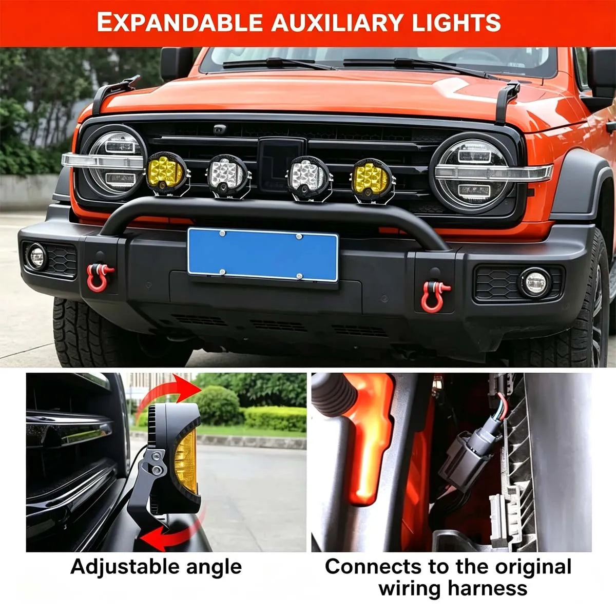 Front Bumper & Driving Light Mount Package for Tank 300
