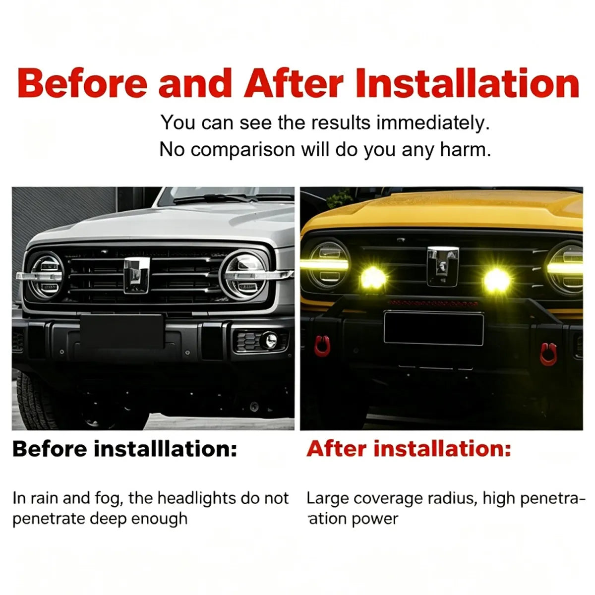 Ultra-bright LED lights for Tank 300 bumper