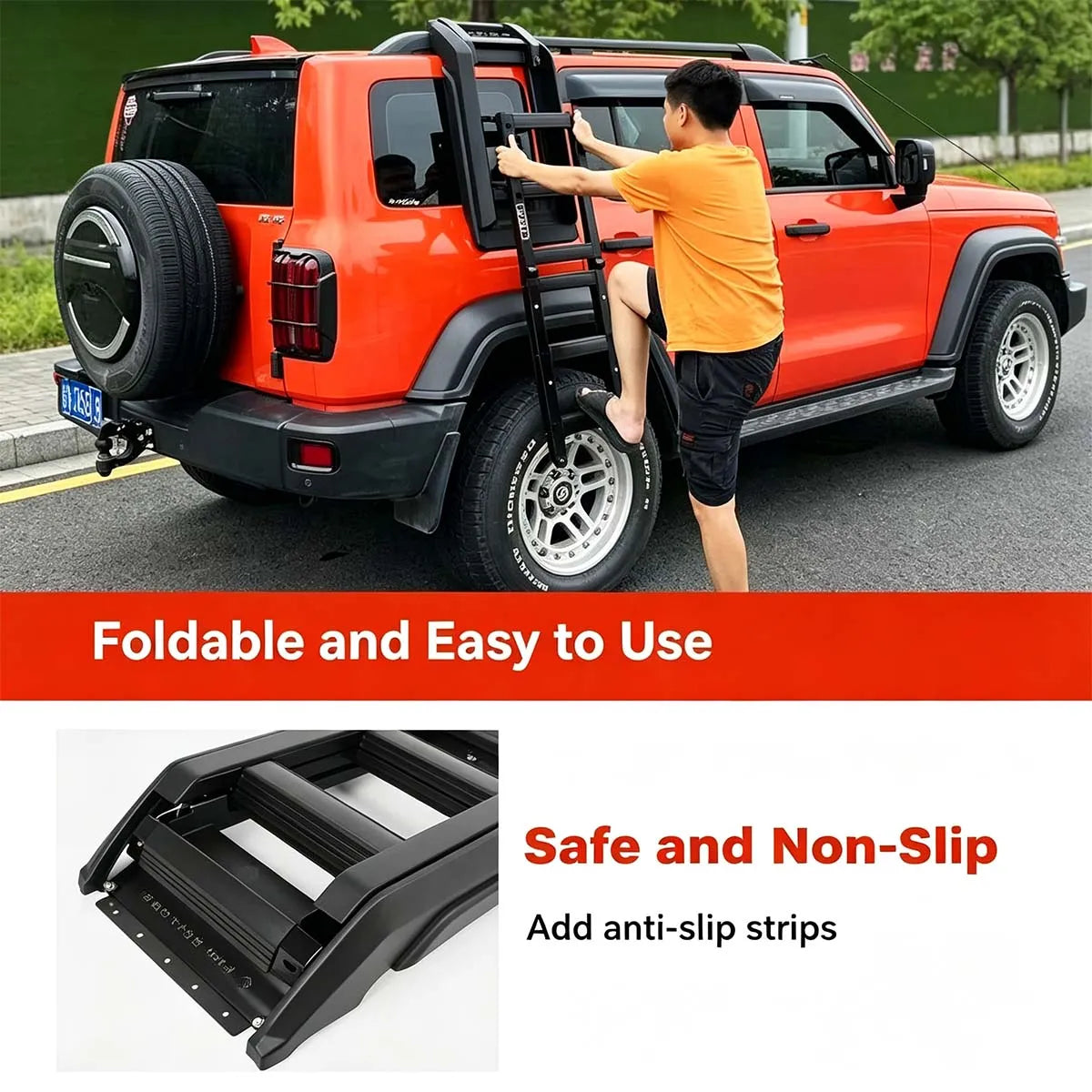 Foldable climbing ladder for the side window Tank 300 Explorer