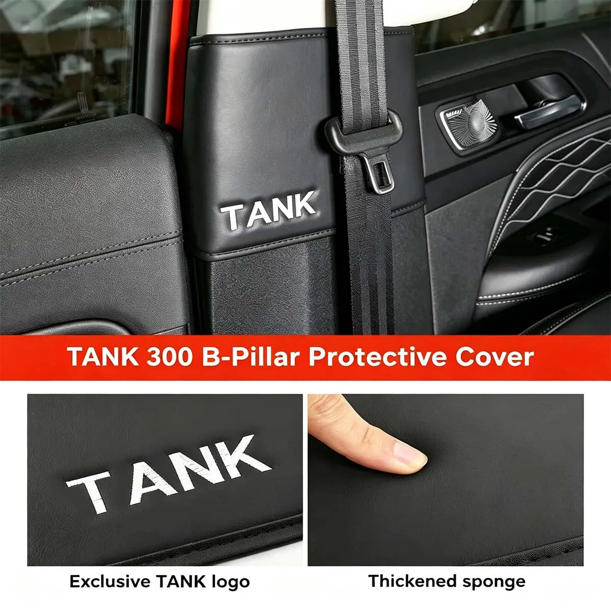 Anti-noise sticker for Tank 300 safety belt