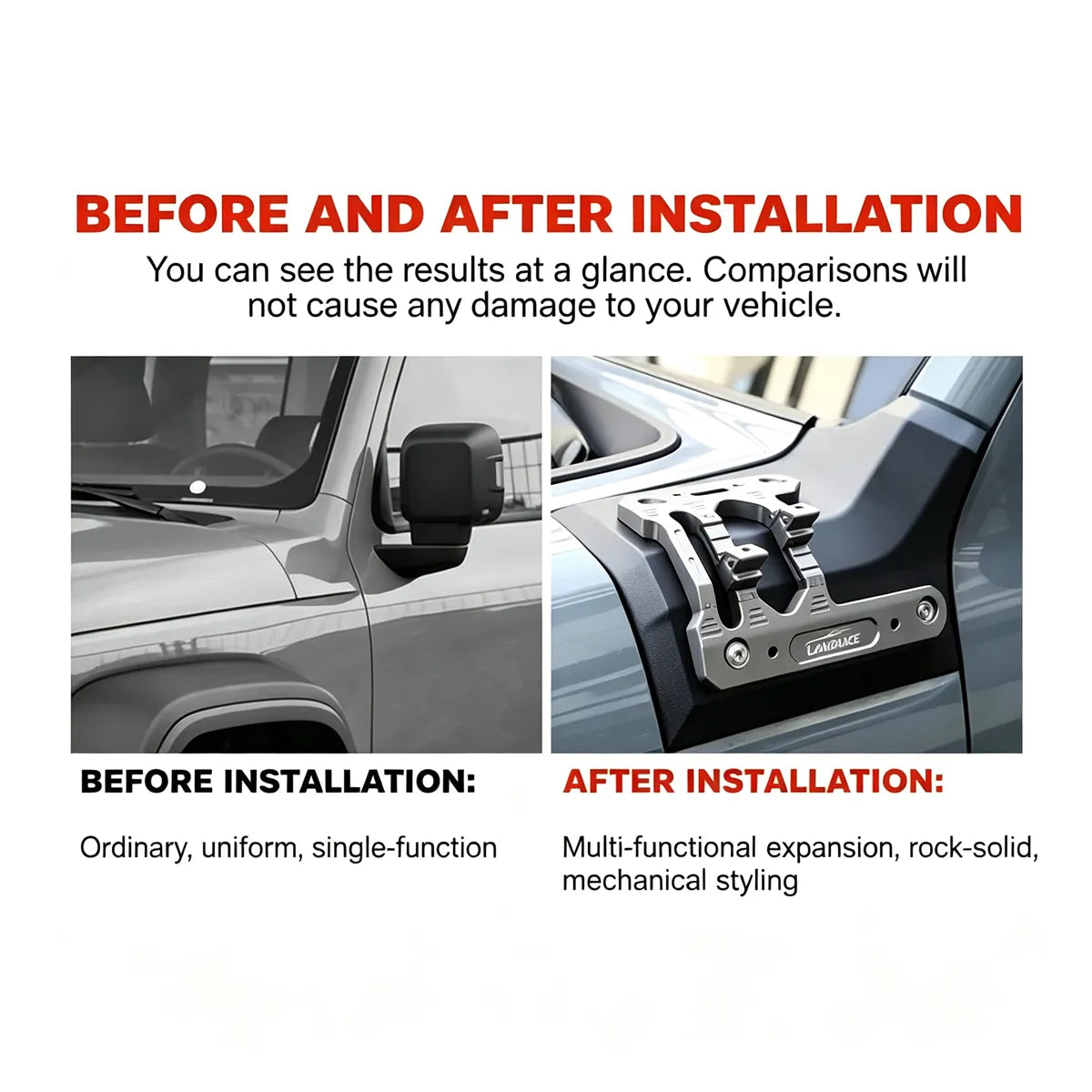 Stand for spotlights on the hood and rack A for Tank 300 – Style 2