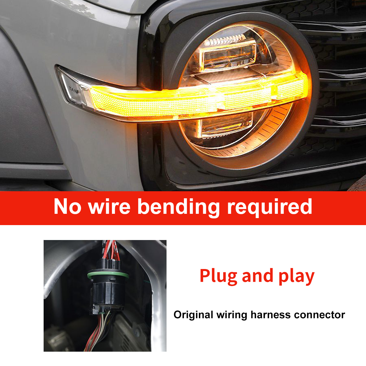 Module for converting daytime running lights for Tank 300 (yellow light, with wireless control panel) – Style 2