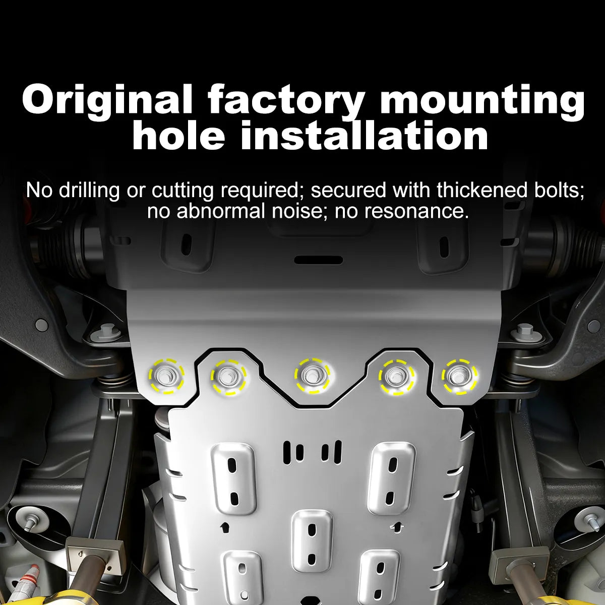 8mm Aluminum Alloy Fuel Tank Skid Plate for GWM Tank 300 / 400 / 500 – Off-Road Underbody Chassis Guard