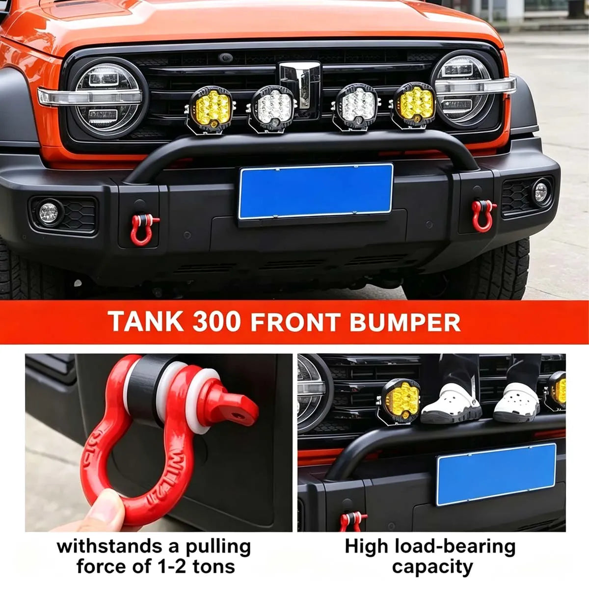 Front Bumper & Driving Light Mount Package for Tank 300