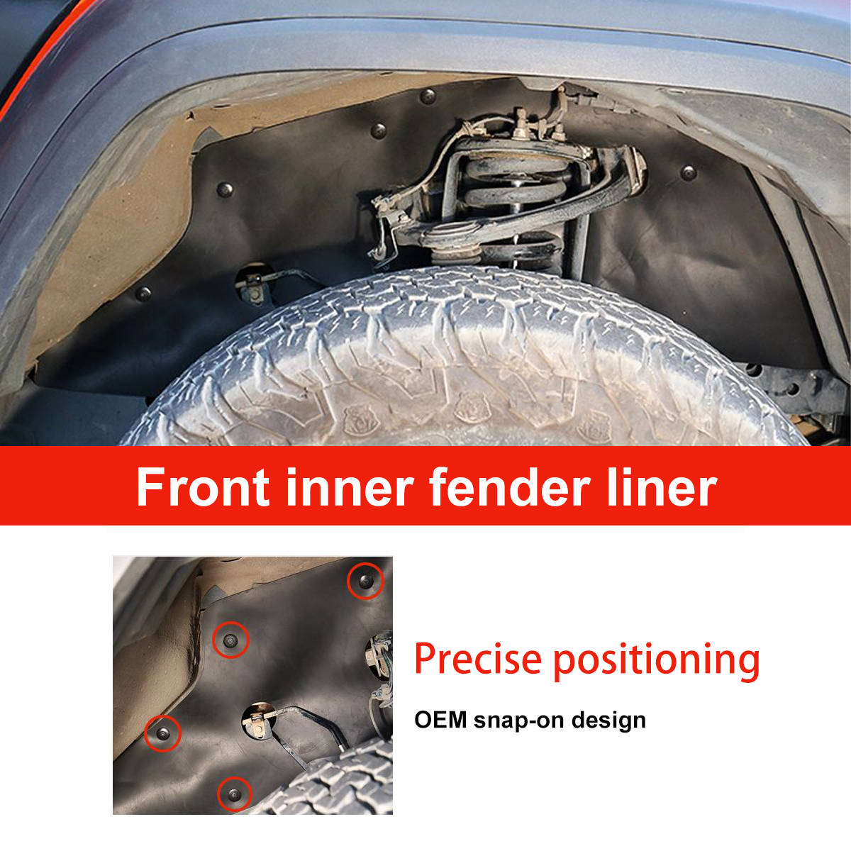 Front Wheel Inner Liner Extension Set for Tank 300