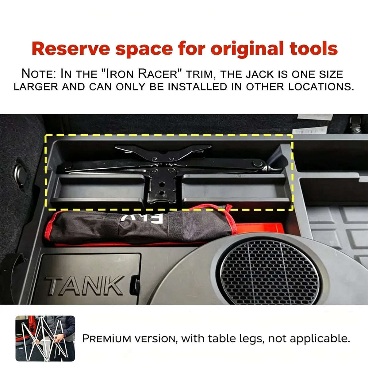 Organiser for the trunk Tank 300 – lower level of storage – Style 2