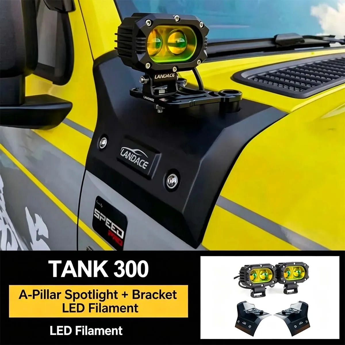 Fastening for sidelights Tank 300