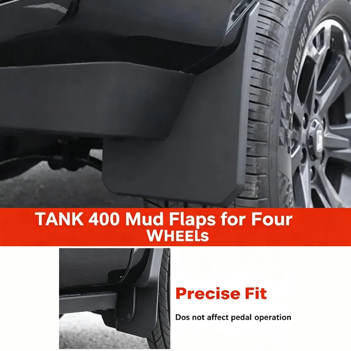 Set of onboard splashers for 4 wheels (front and rear) Tank 400 Hi4-T