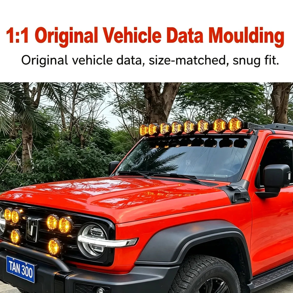 Brackets for headlights on rack A and hood for Tank 300