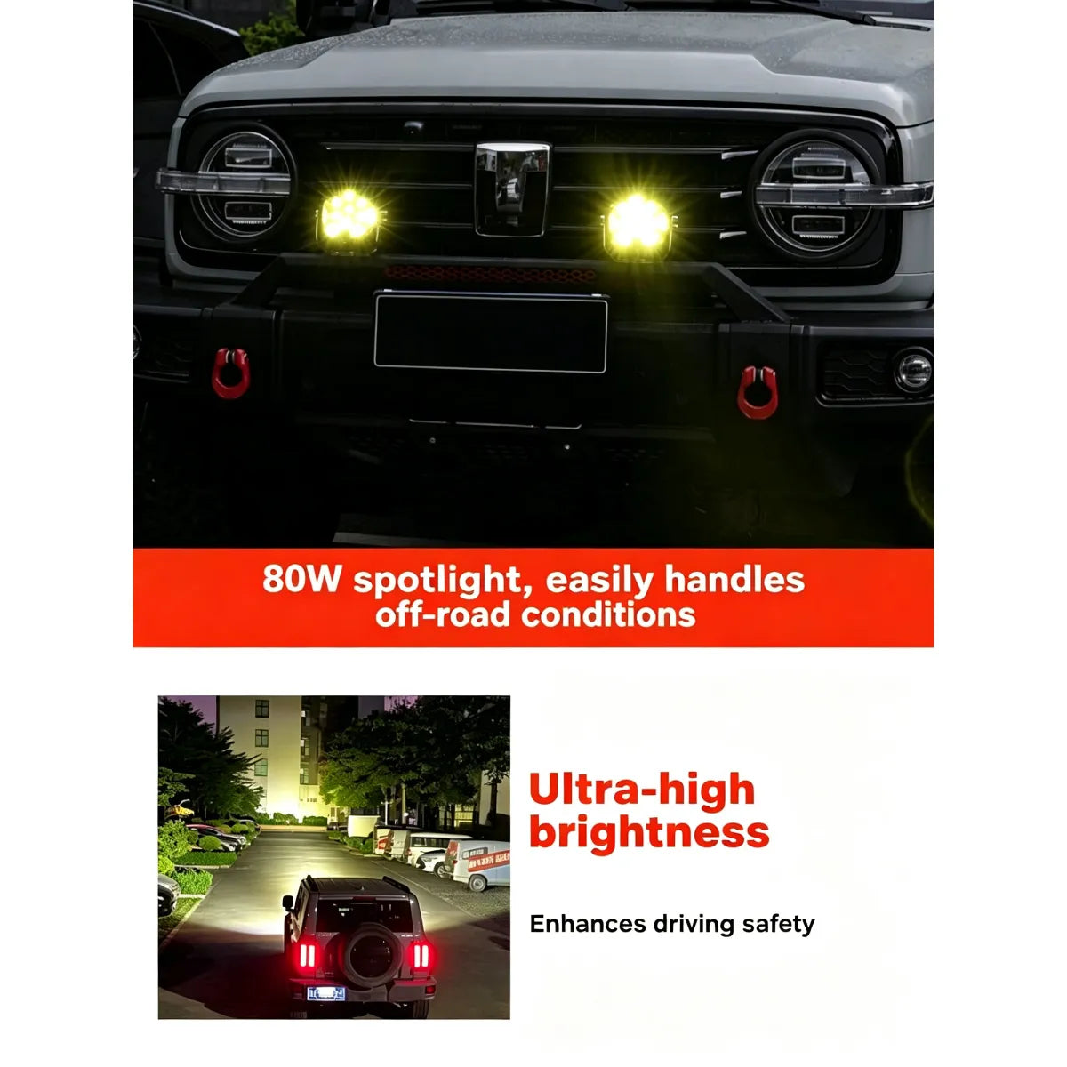 Ultra-bright LED lights for Tank 300 bumper