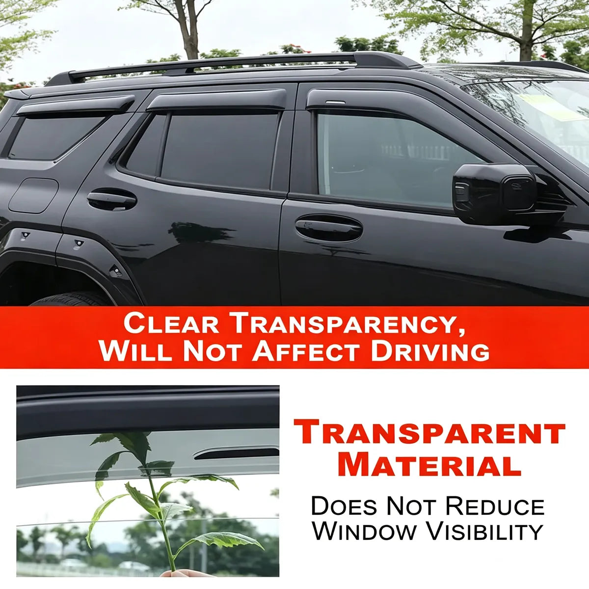 Transparent frames for rain screens of windows Tank 400 Hi4-T