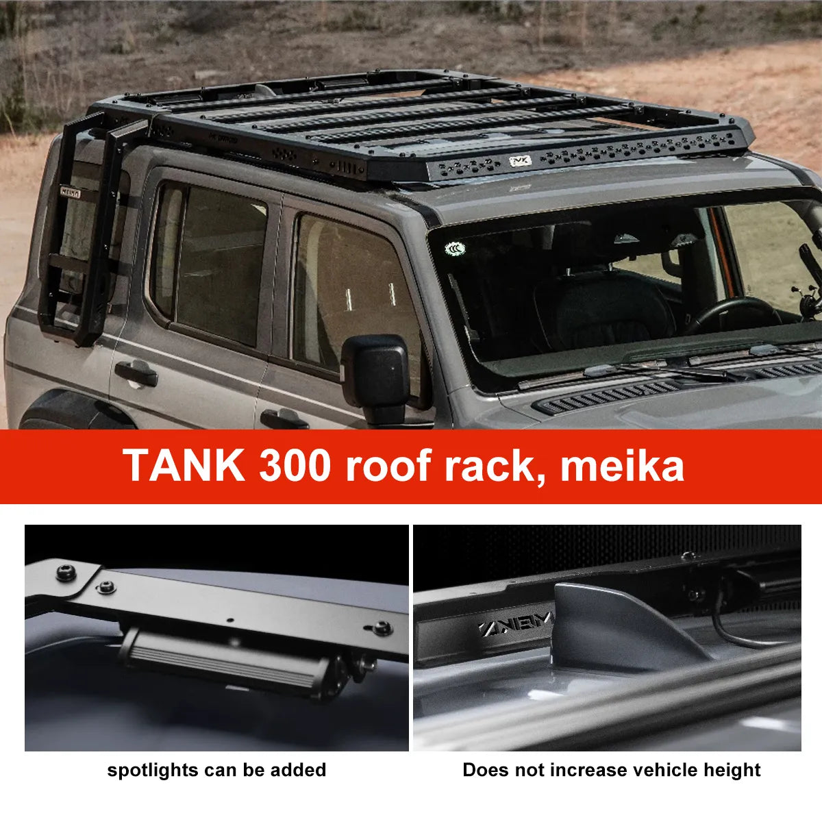 رف سقف وسلم MK Sky-Reaching لـ GWM Tank 300