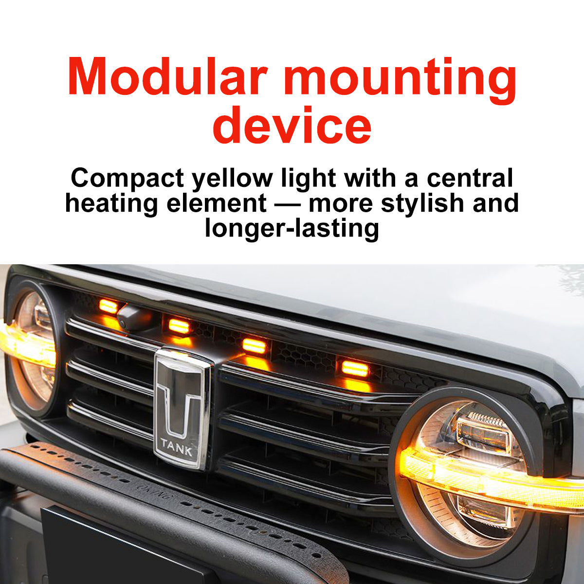 Module for converting daytime running lights for Tank 300 (yellow light, with wireless control panel) – Style 2