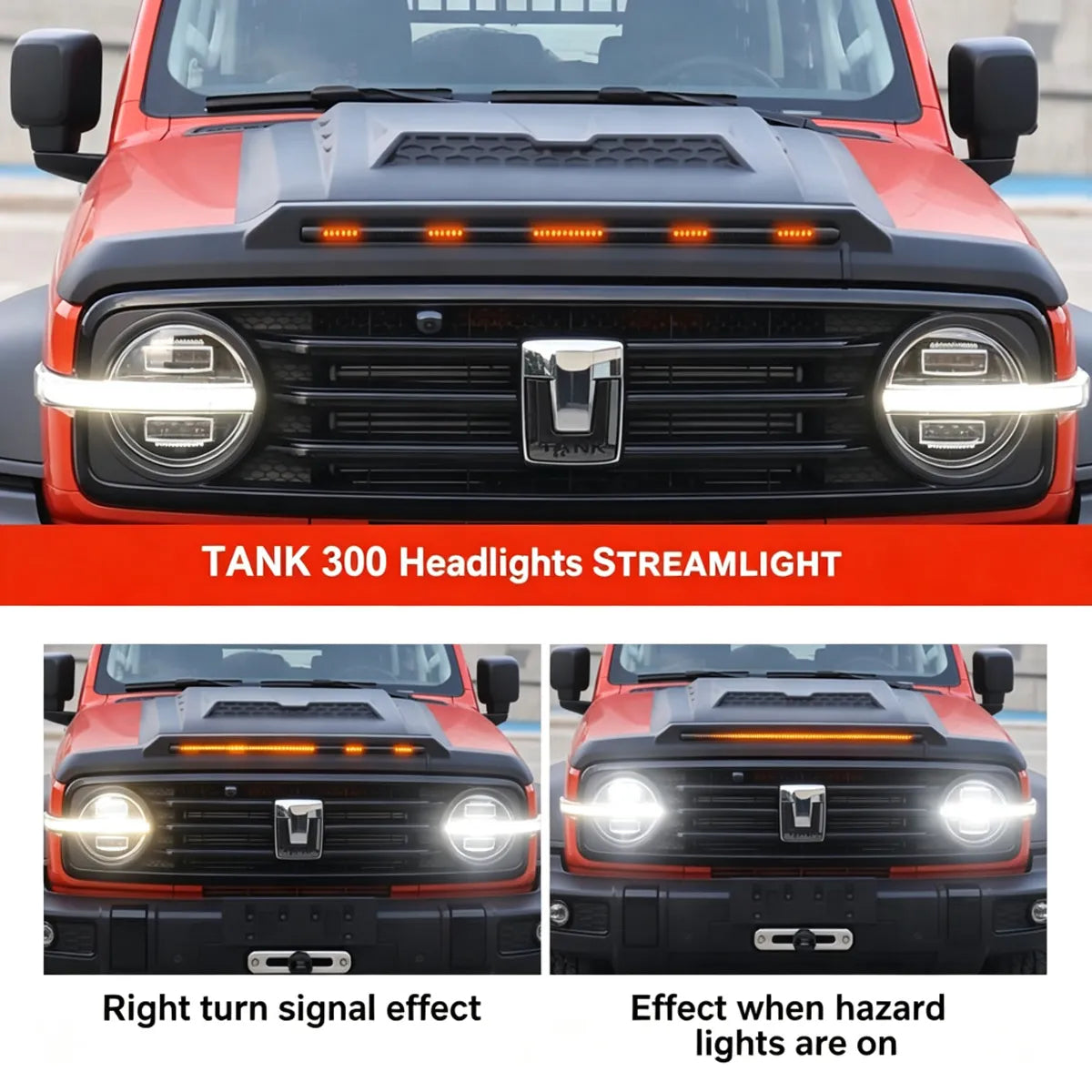 LED Rear Roof Spoiler for Tank 300