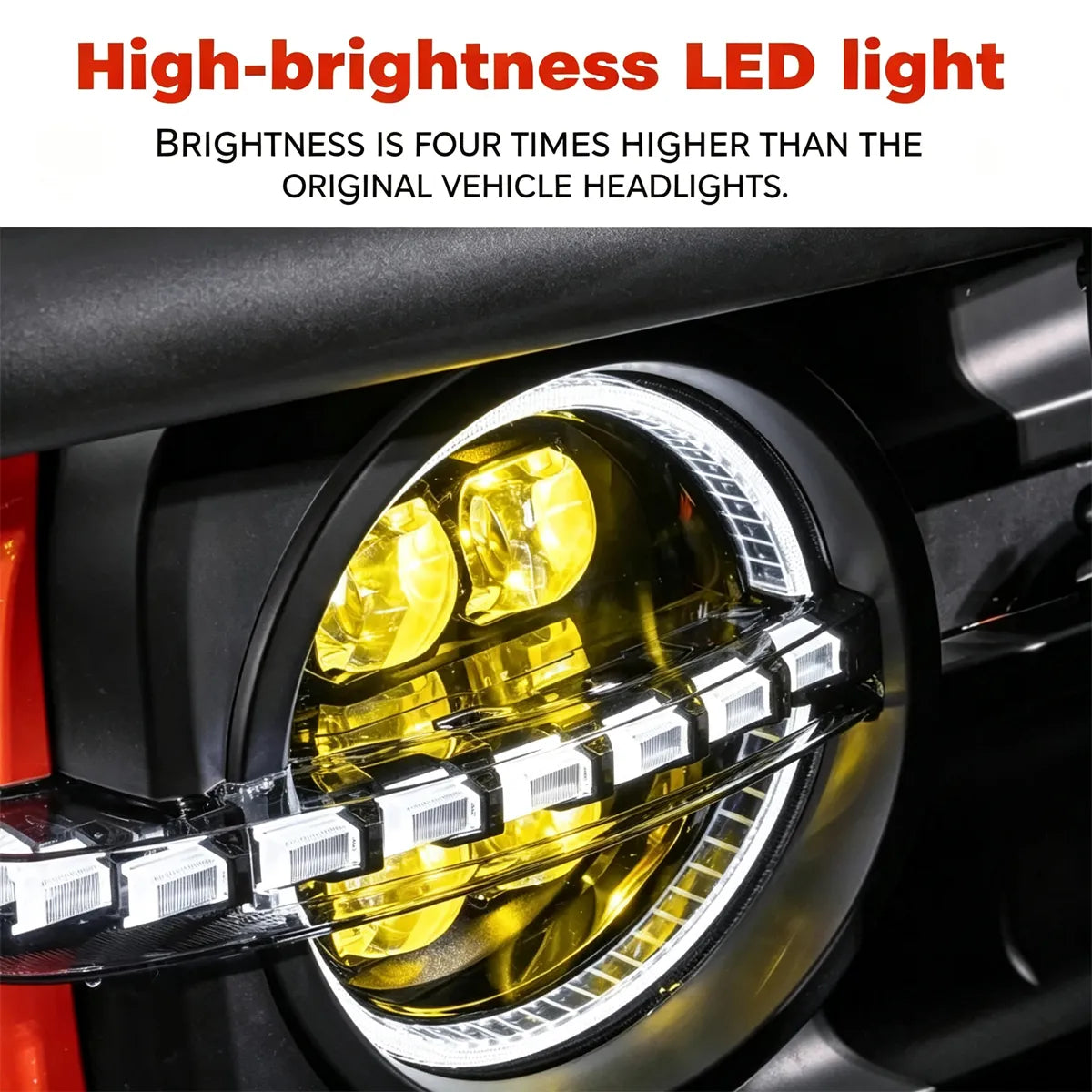 Front headlight for Tank 300, LED-lens, RGB DHO, streaming turn signals
