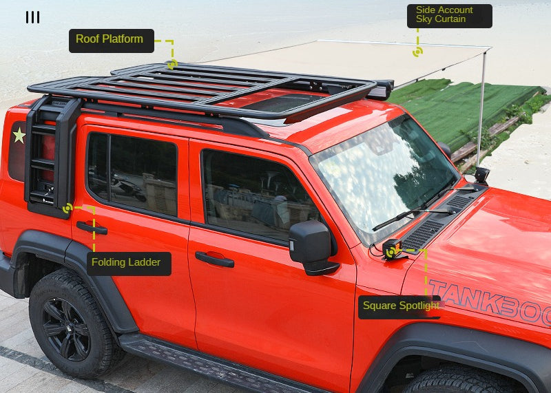 GWM Tank 300 Side Tent Luggage Rack Sunshade