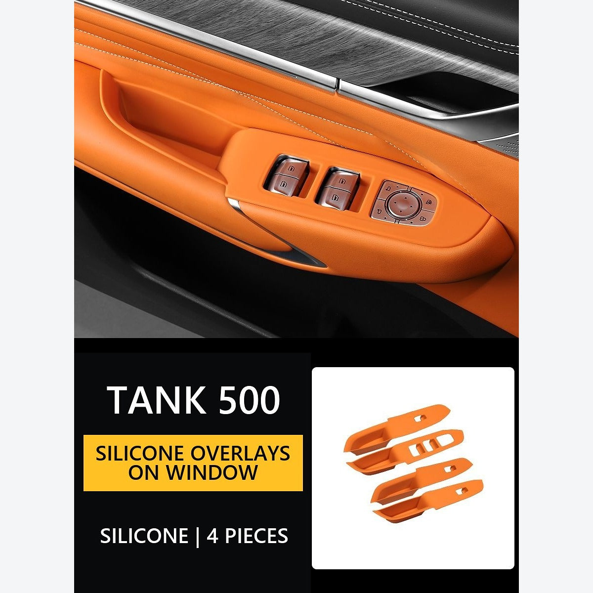 Silicone Window-Switch Button Covers for GWM Tank 500 – 4 Piece Set – product image 7