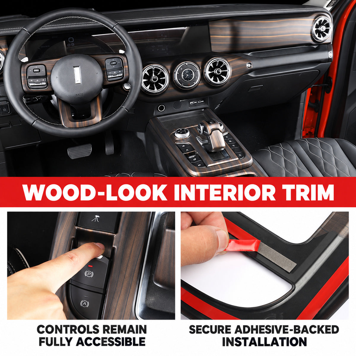 29-Piece Wood-Look Interior Trim Kit for GWM Tank 300 – product detail