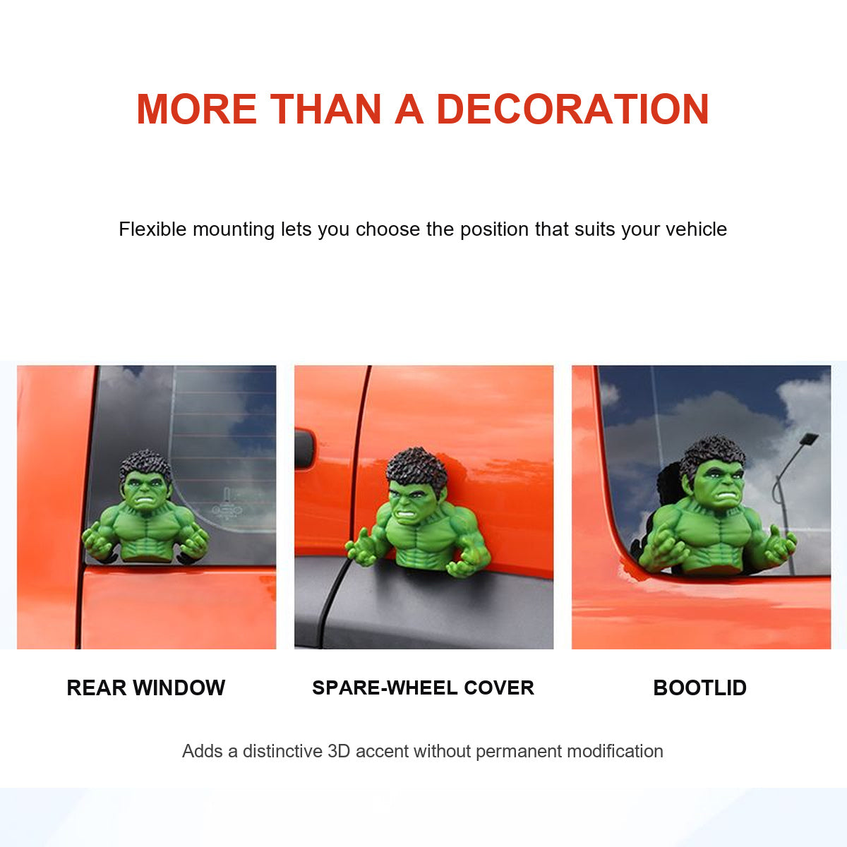 3D Hulk Car Ornament for GWM Tank Models – product image 2