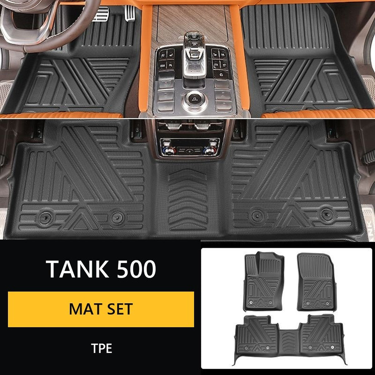 Waterproof TPE Floor Mats for GWM Tank 500