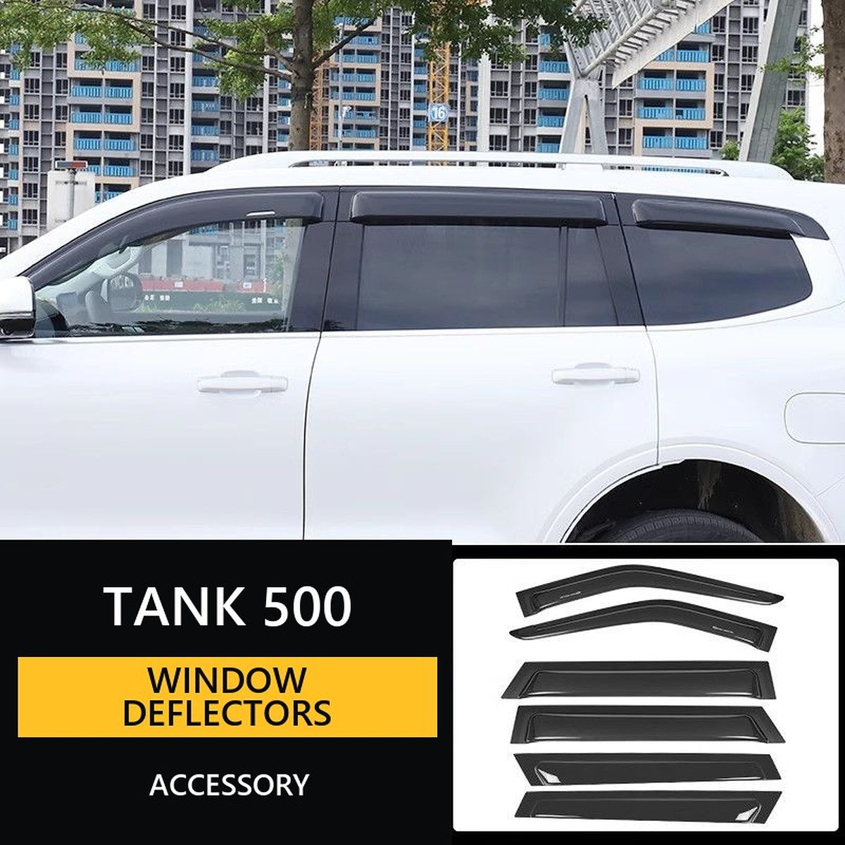 Window Rain Guards for GWM Tank 500 – product image 8