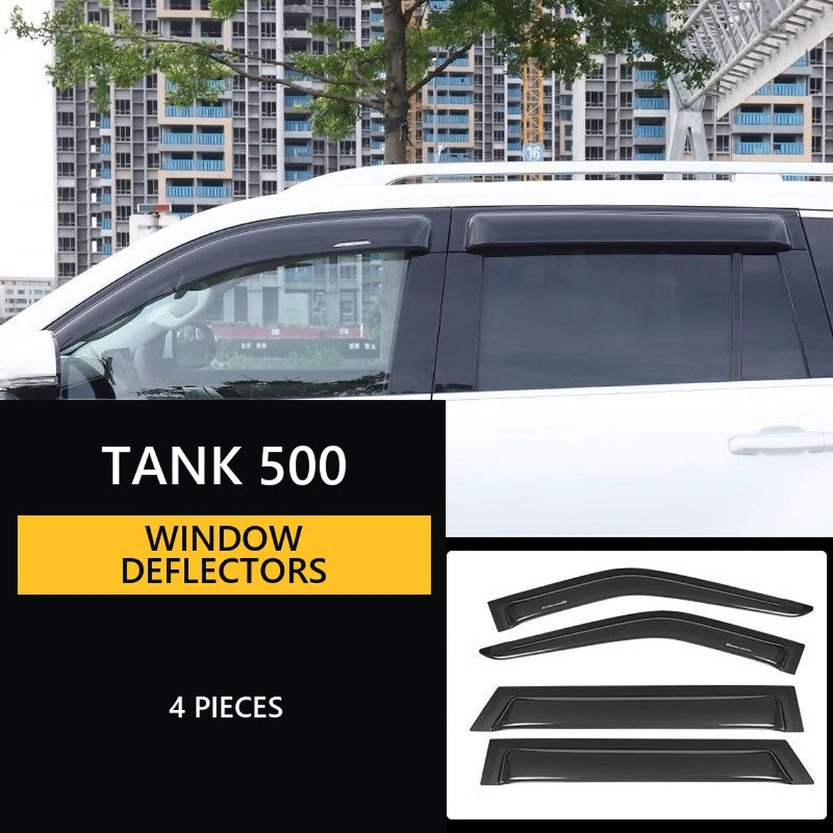 Window Rain Guards for GWM Tank 500 – product image 9