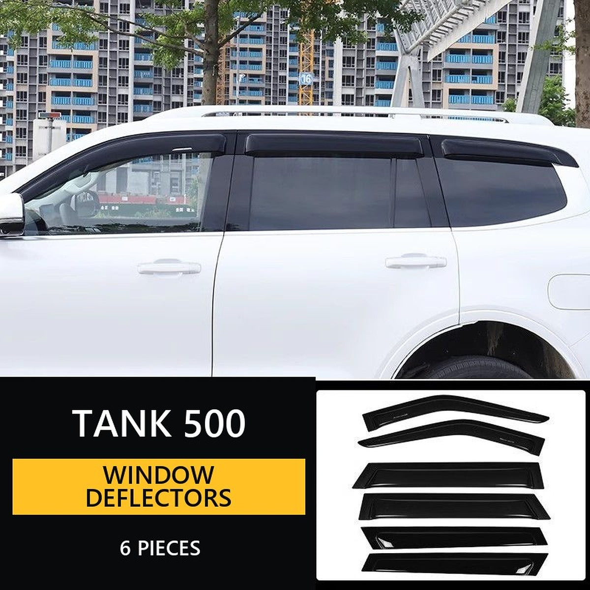 Window Rain Guards for GWM Tank 500 – product image 10
