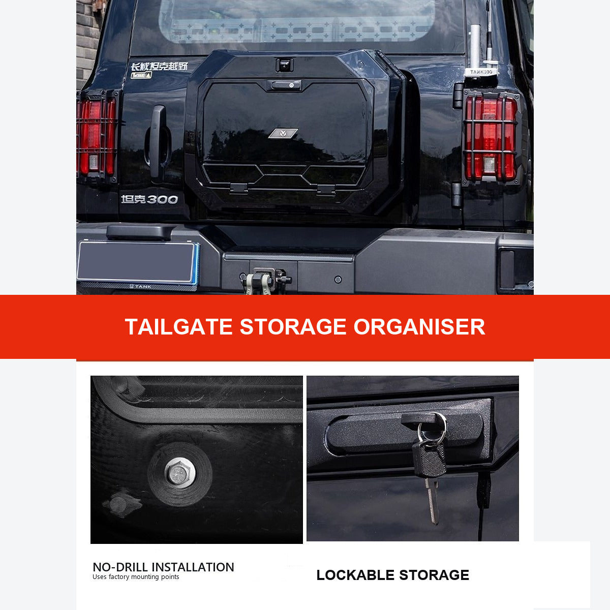 Rear Tailgate Storage Organiser for GWM Tank 300 – product image 2