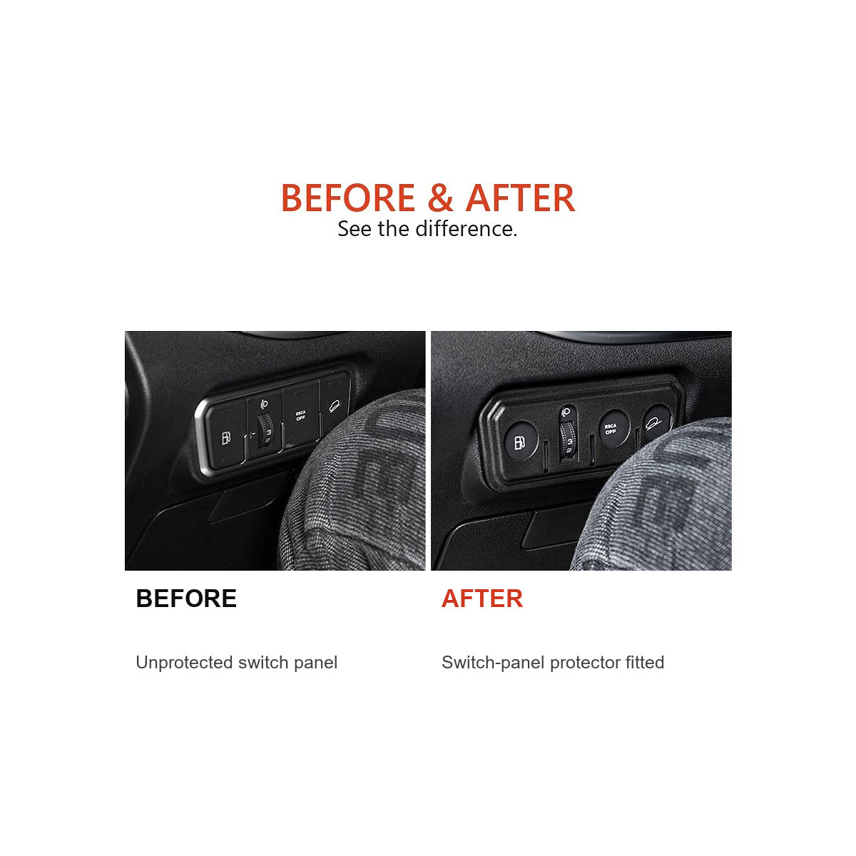 Headlight and Fuel-Door Switch Panel Protector for GWM Tank 400 – product image 3
