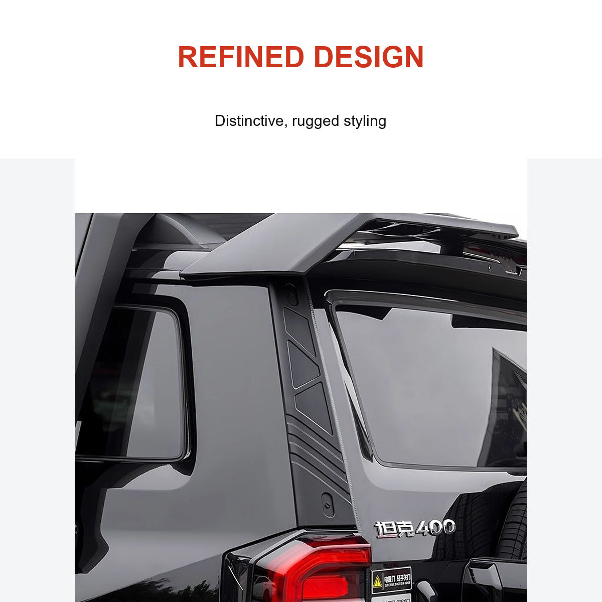A- and D-Pillar Exterior Trim Covers for GWM Tank 400 Hi4-T – product image 5