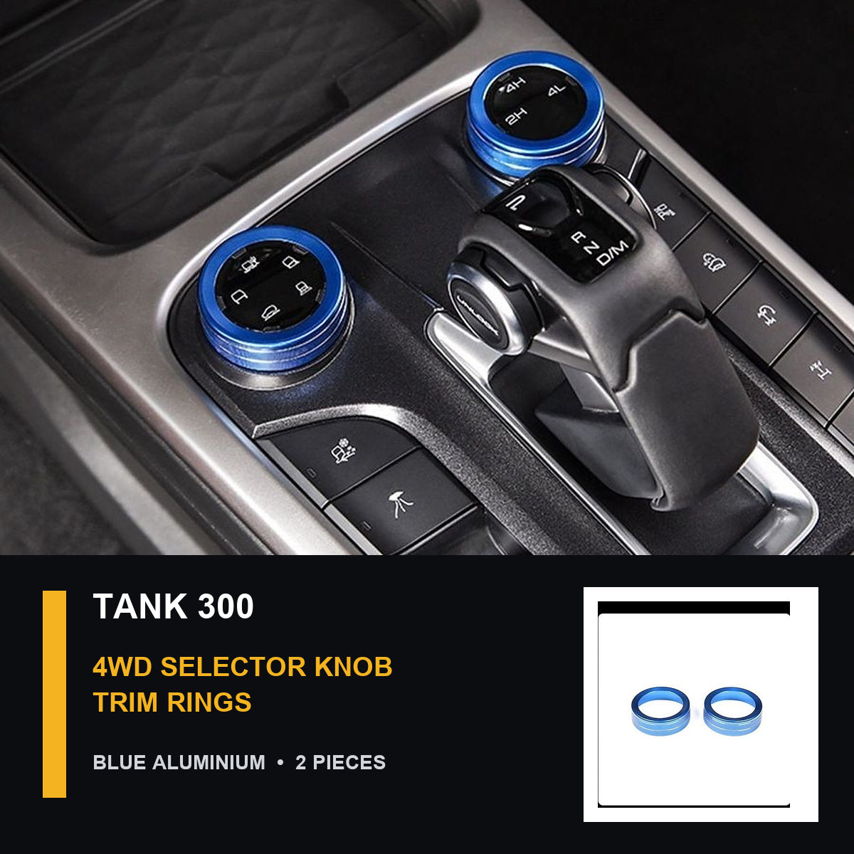 4WD Control Knob Trim Rings for GWM Tank 300 – product image 8