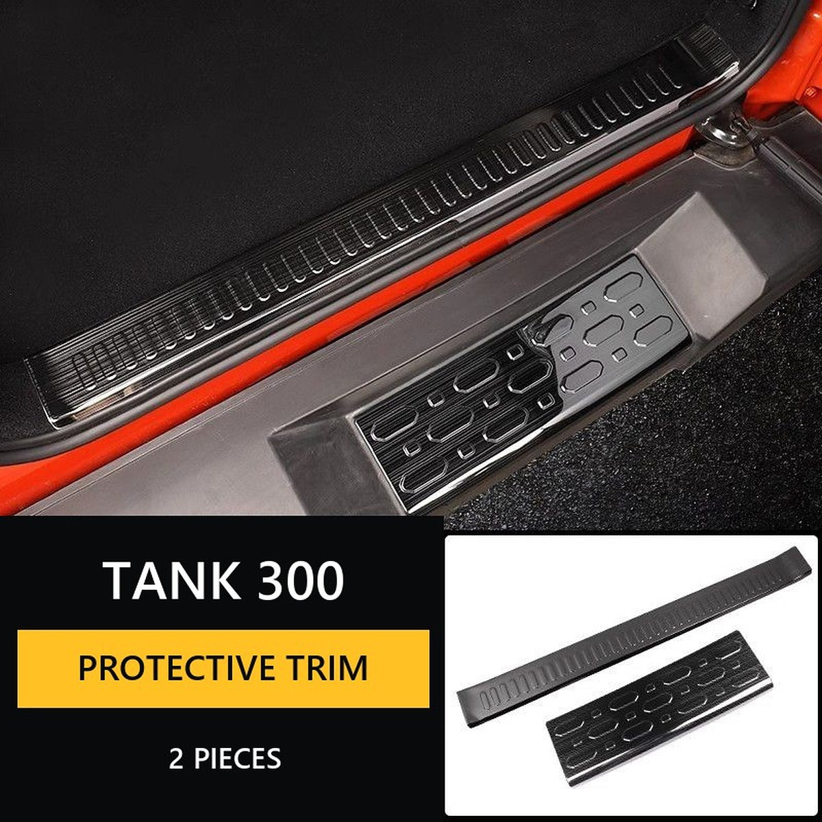 Rear Tailgate Sill Scuff Plates for GWM Tank 300 – 2-Piece Set
