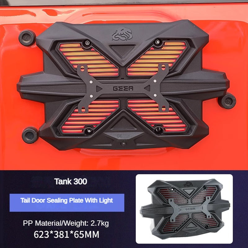 GWM Tank 300 Tailgate Sealing Plate Modification Light License Plate Holder