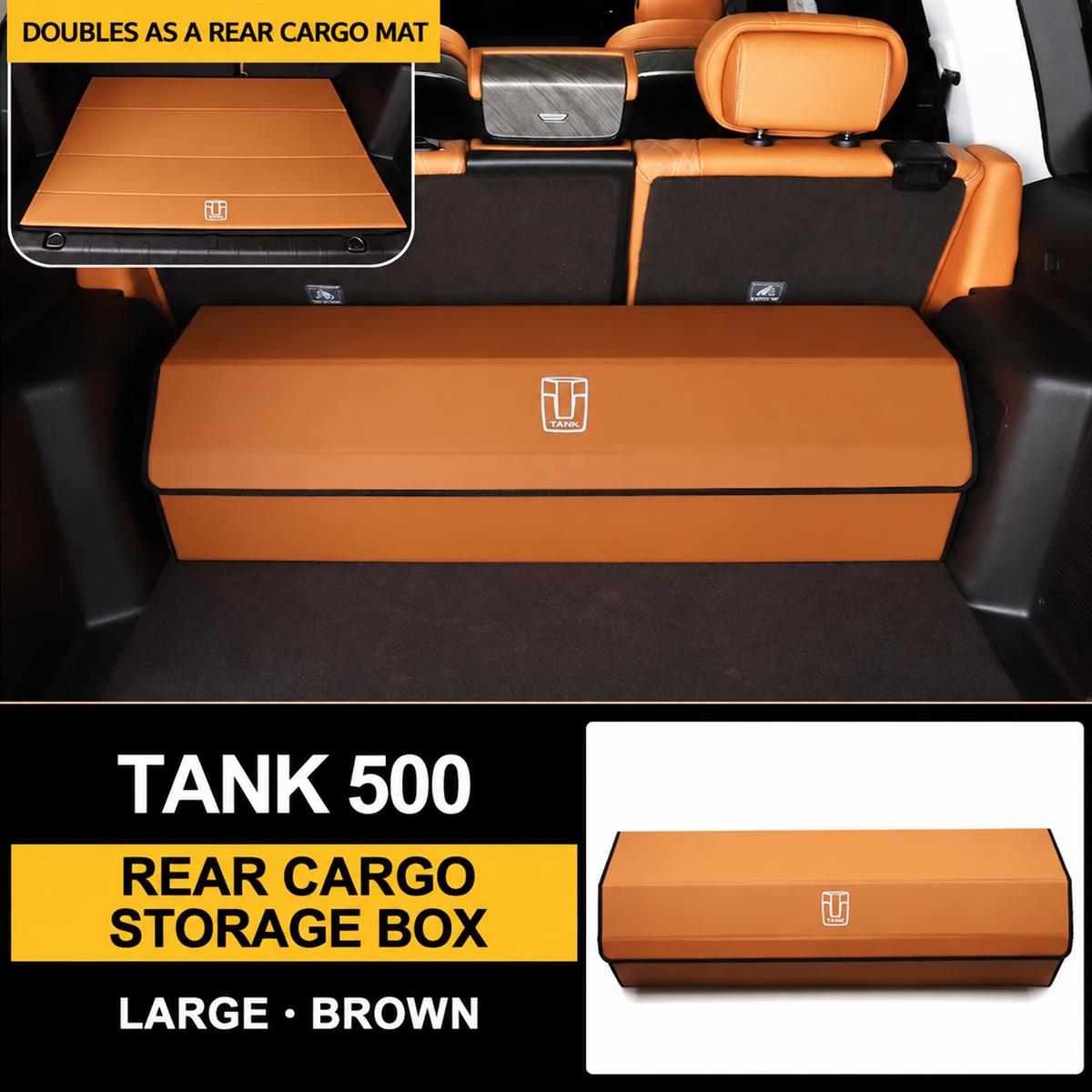 Fold-out cargo organiser for GWM Tank 500 – Brown