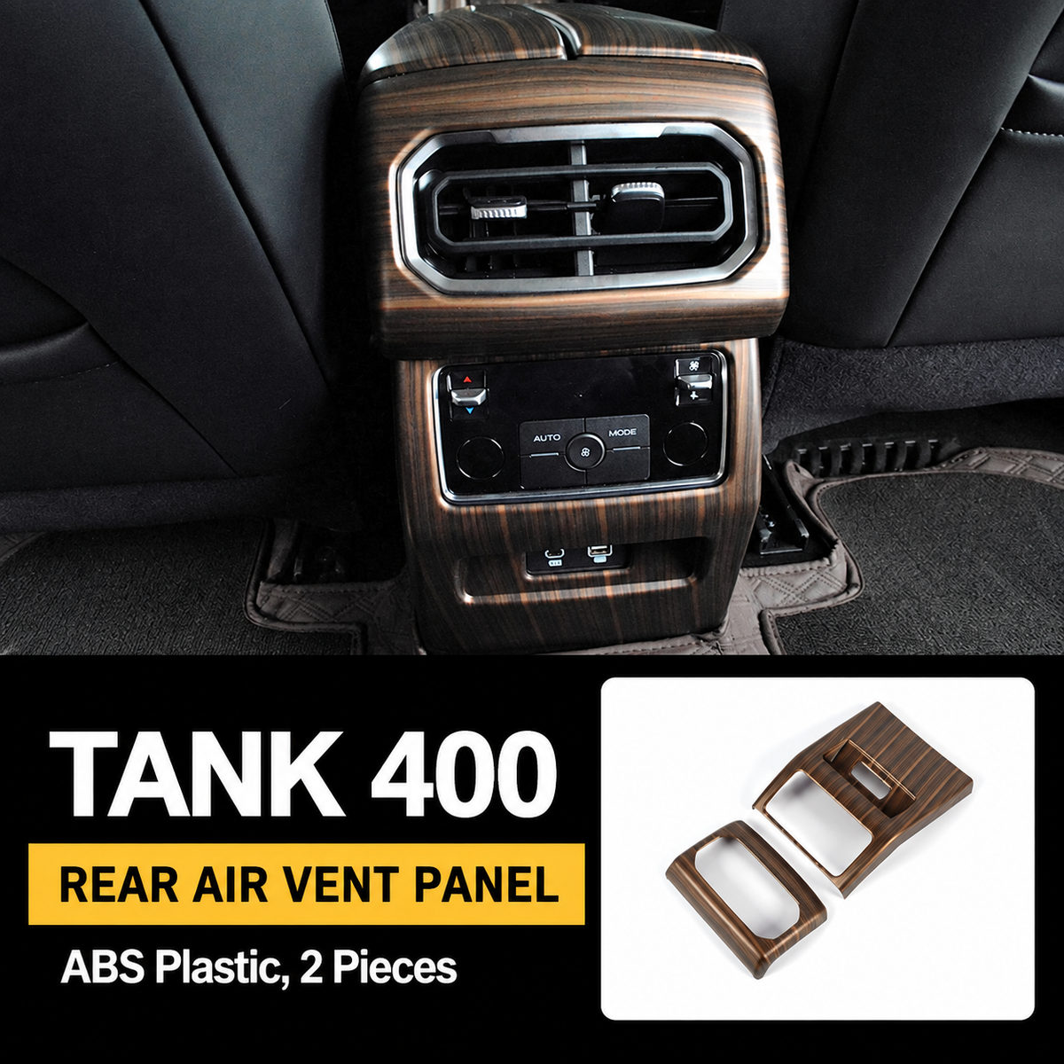 Walnut-Look Interior Trim Collection for GWM Tank 400 – gallery image 4