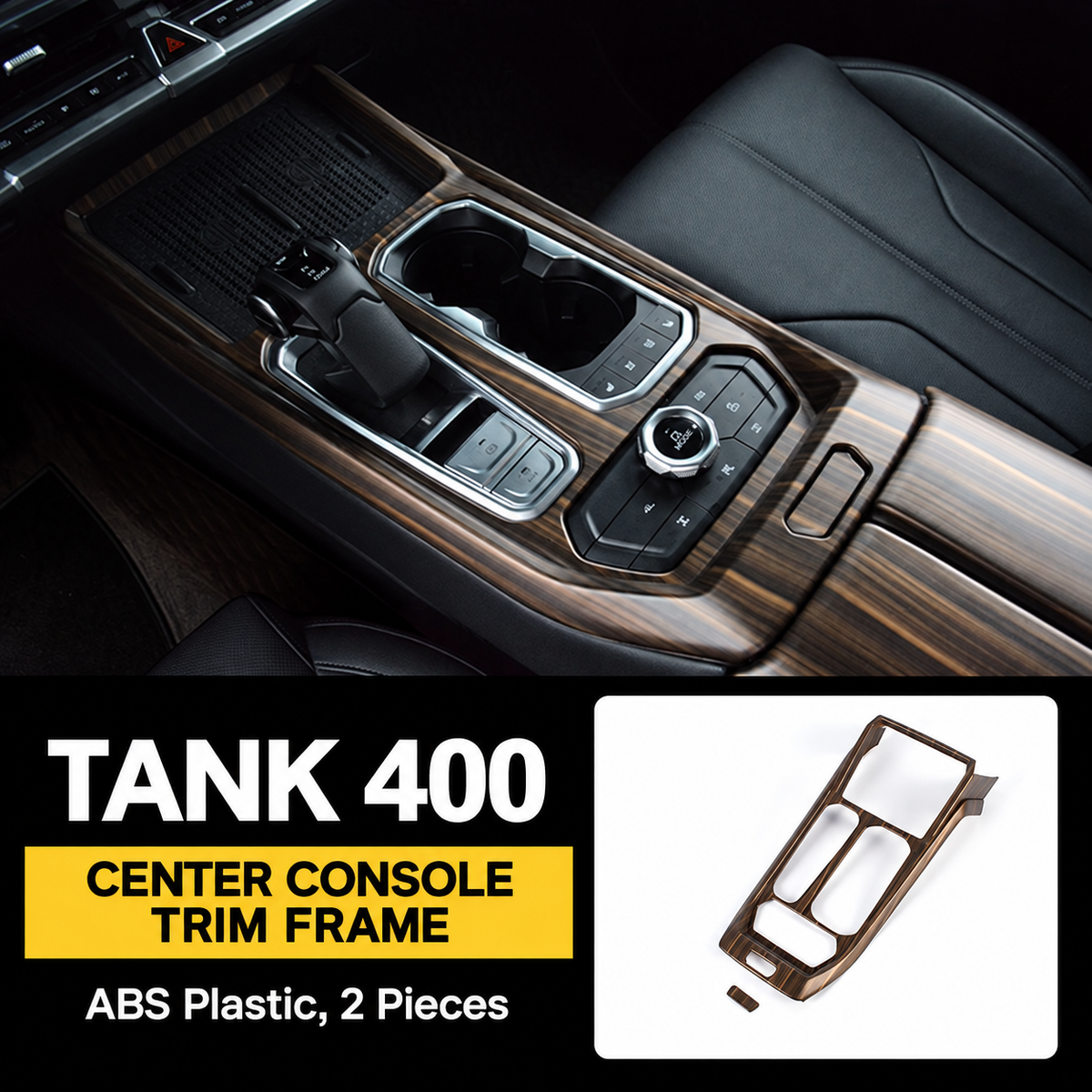 Walnut-Look Interior Trim Collection for GWM Tank 400 – gallery image 2