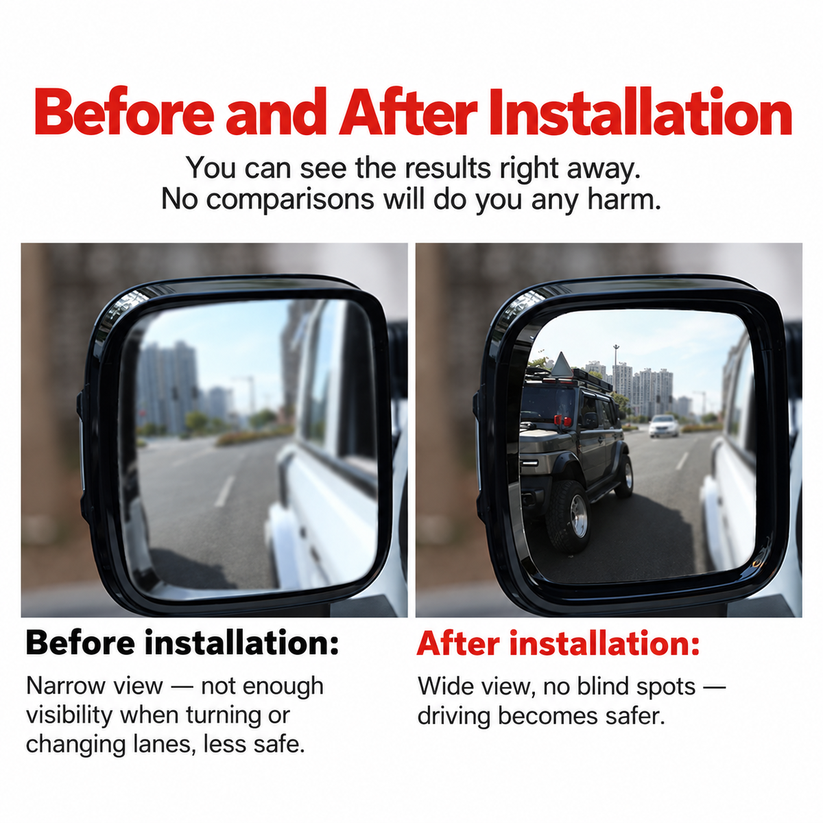 Wide-Angle Replacement Side Mirror Glass Pair for GWM Tank 300 – gallery image 4