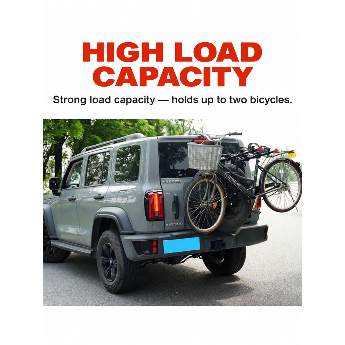 Spare-Wheel-Mount 2-Bike Carrier for GWM Tank 300 / 400 / 500 – gallery image 4