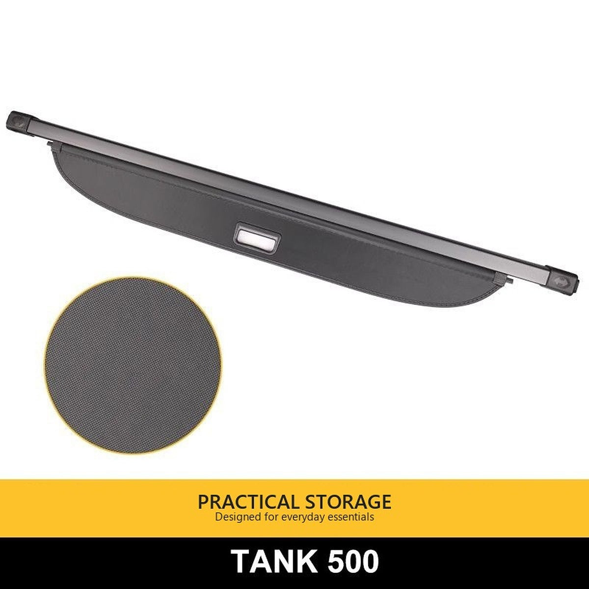 Retractable Cargo Cover for GWM Tank 500 – canvas-fabric finish