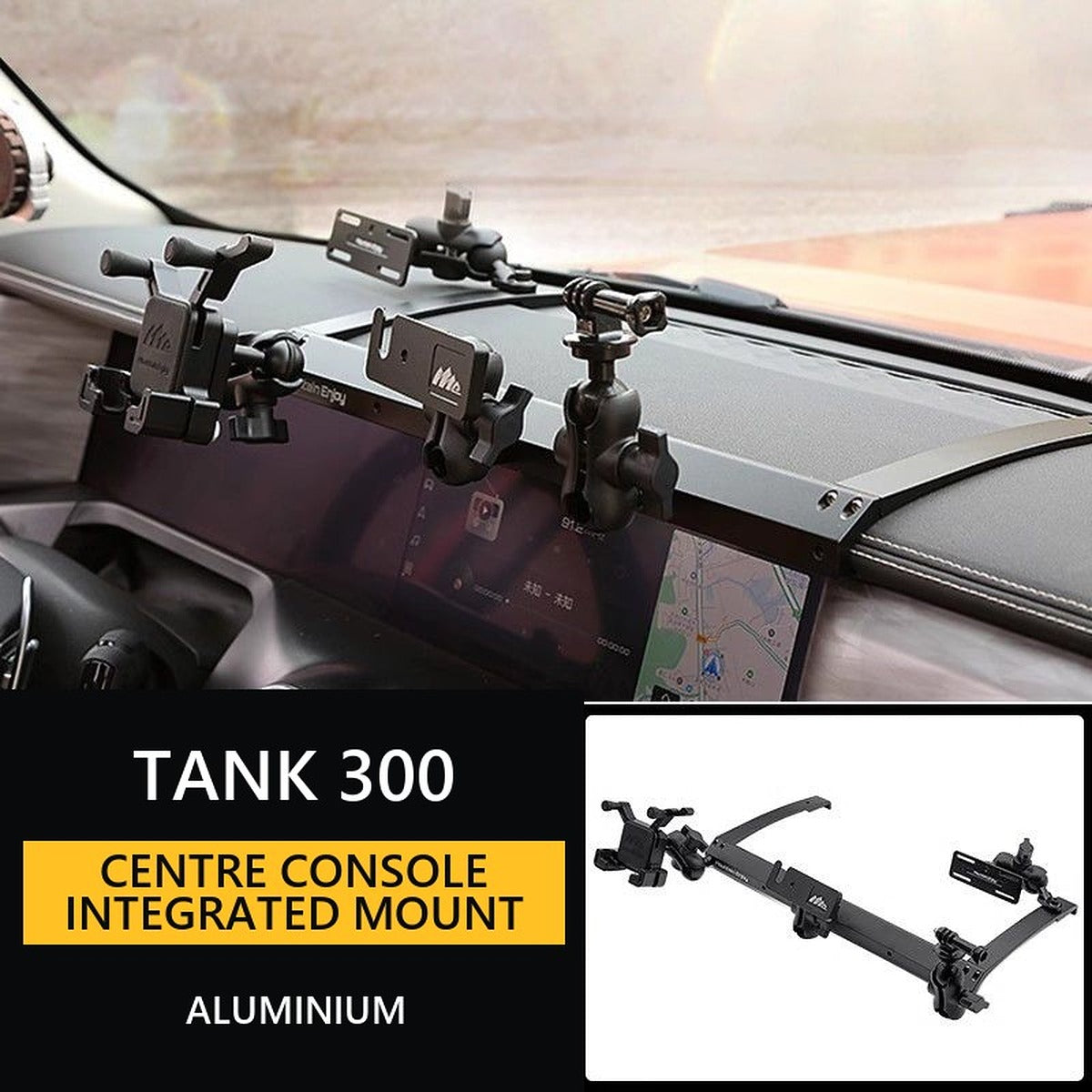 Centre Console Integrated Mount System for GWM Tank 300 – Style 2