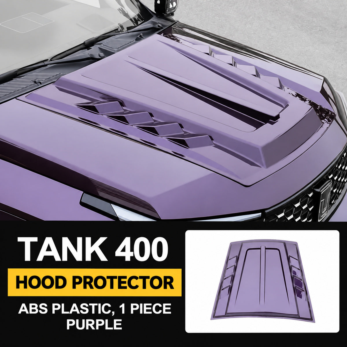 Full Hood Protector for GWM Tank 400 – Purple