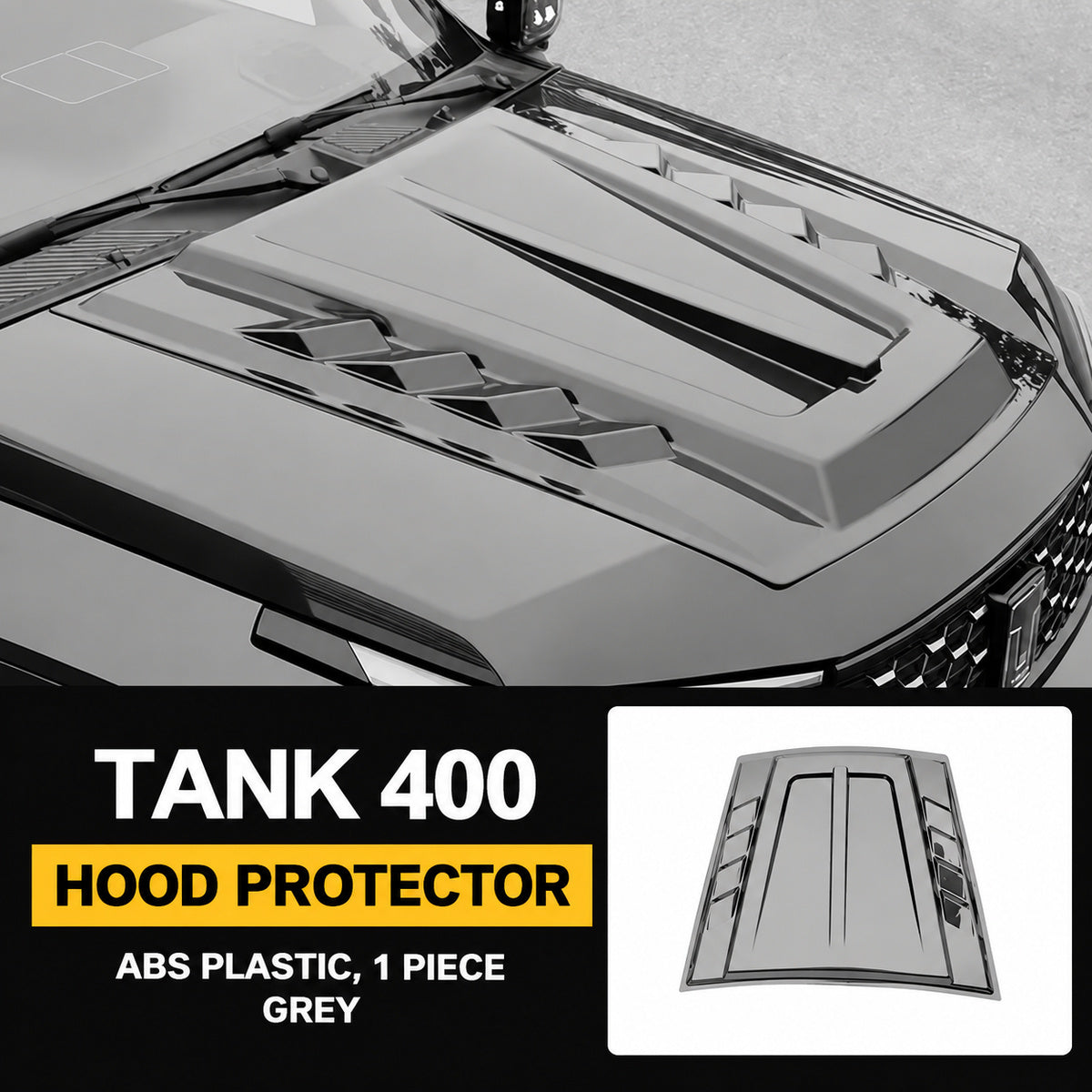 Full Hood Protector for GWM Tank 400 – Grey