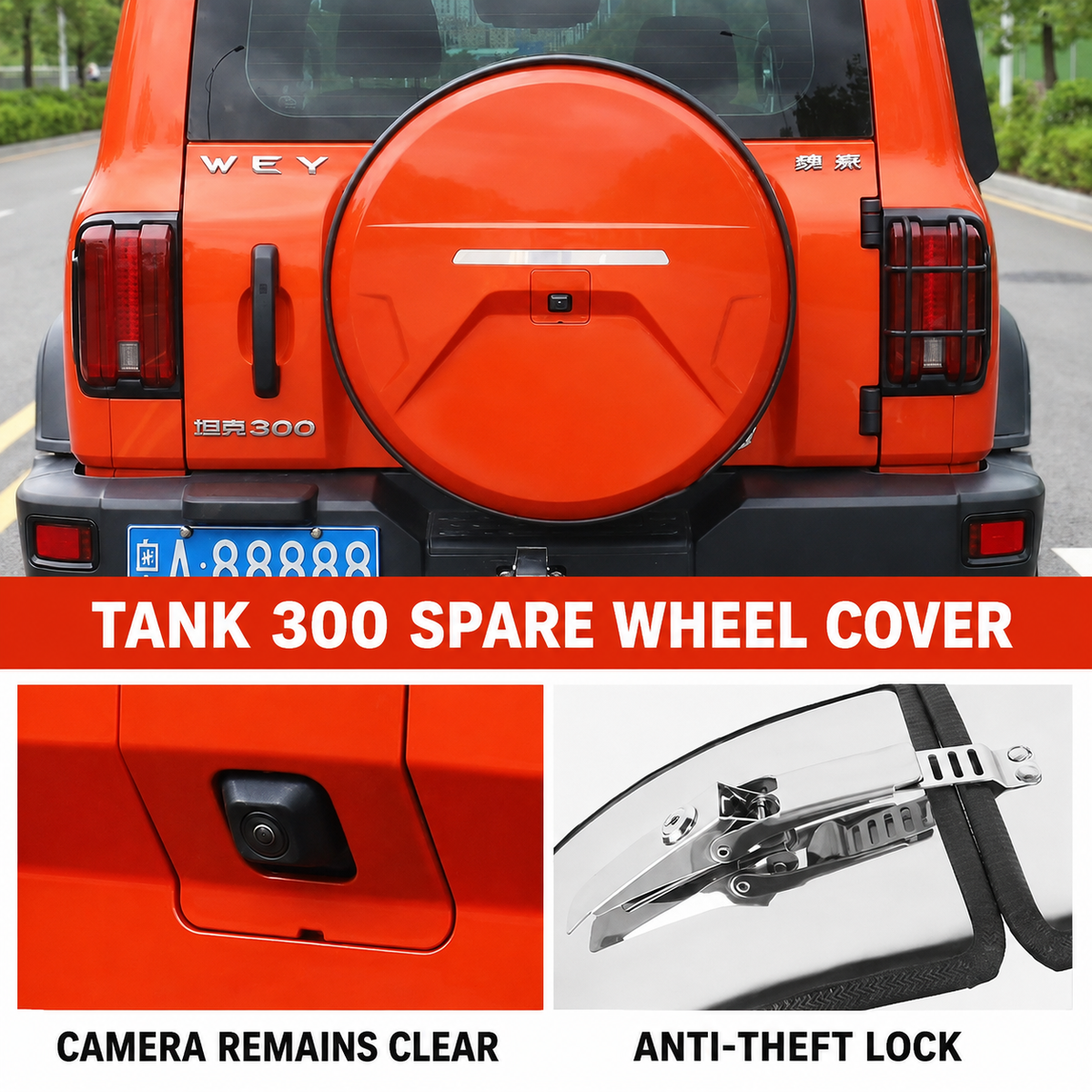 Tank 300 Spare Wheel Cover | 9d914f267a9f0685d5a8289189733f0512d443eb#Style_Orange