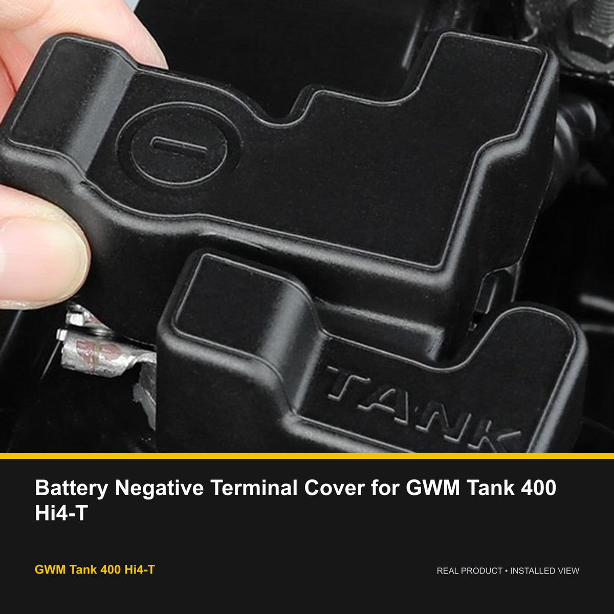 Installed view of Battery Negative Terminal Cover for GWM Tank 400 Hi4-T