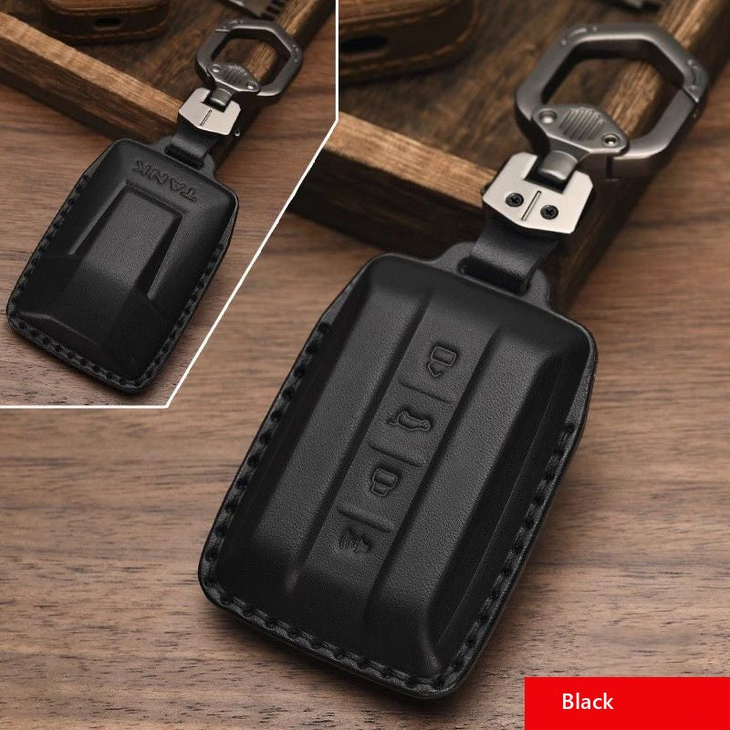 Tank 300 leather key case – image 10#Colour_Black