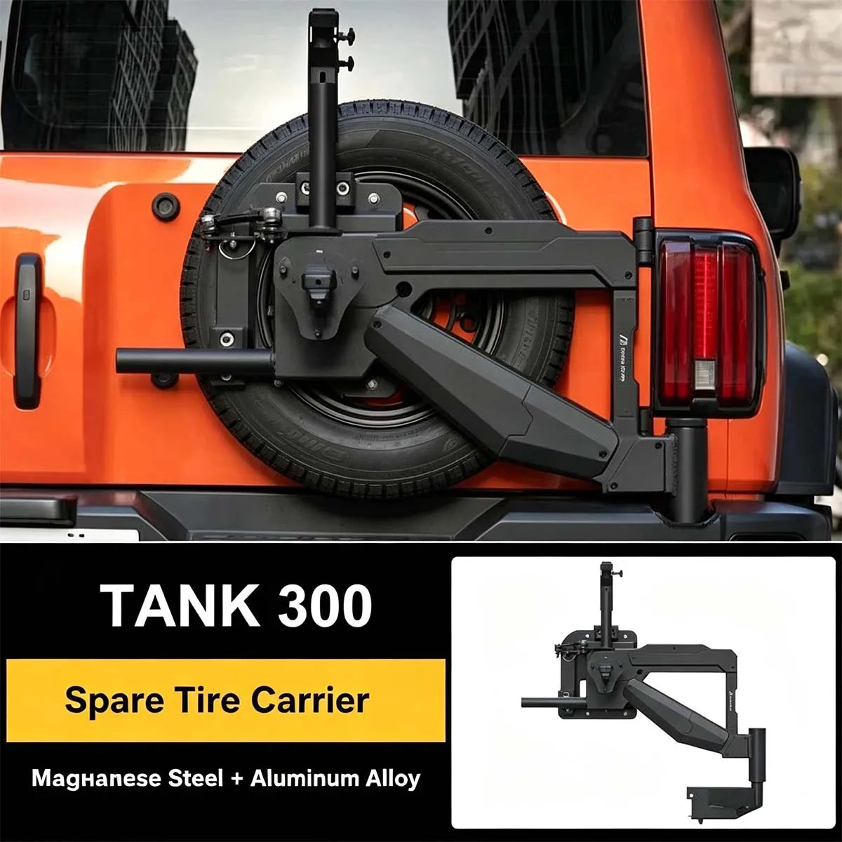 Fastening for the spare wheel Tank 300