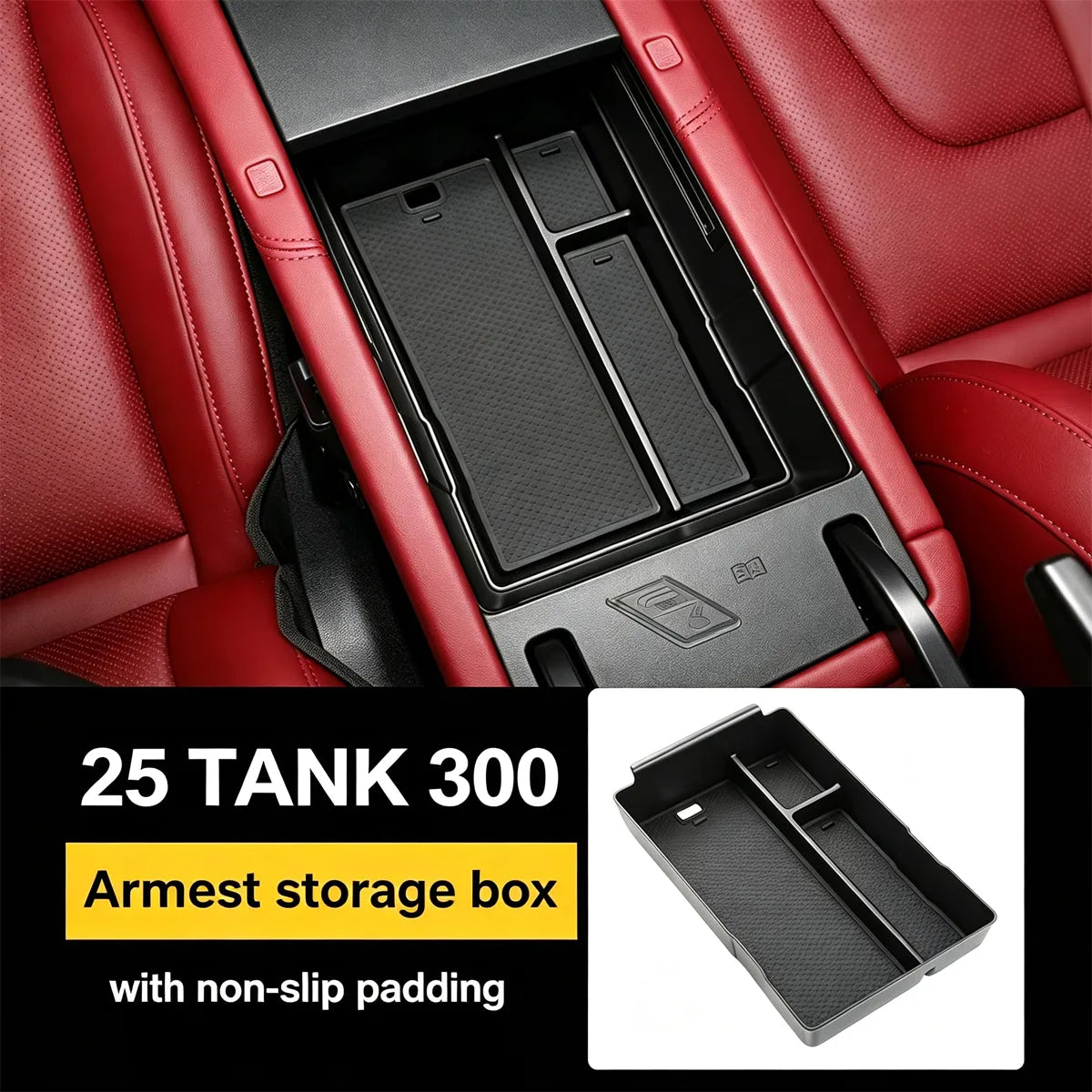 Tank 300 (2025) organiser in armrest – division into zones